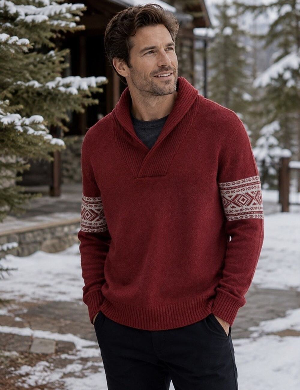 Banana Republic Men’s Extra Fine Merino Wool Blend Sweater Sz S Fair Isle Cold